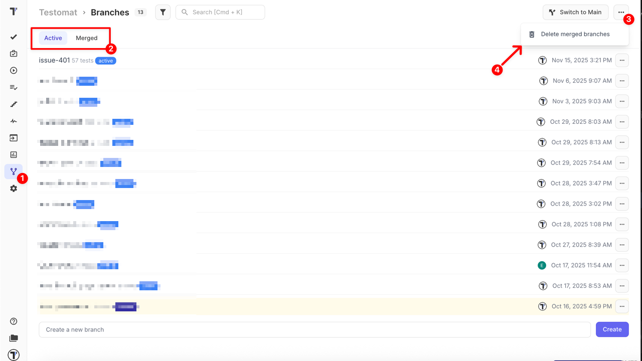 Delete merged branches